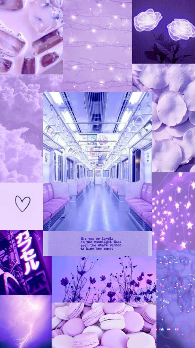 Vibrant and Colorful Aesthetic Purple Background