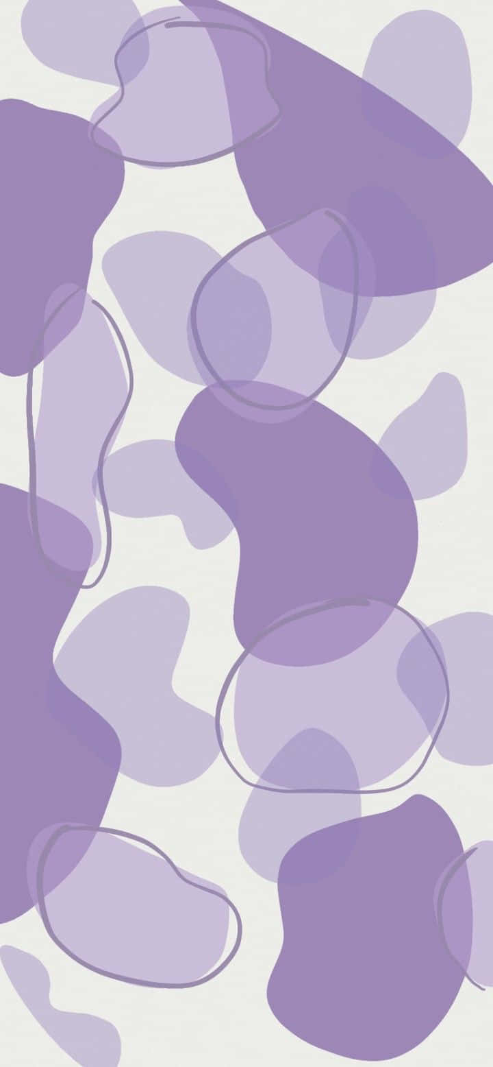 Abstract Doodles Aesthetic Purple Background