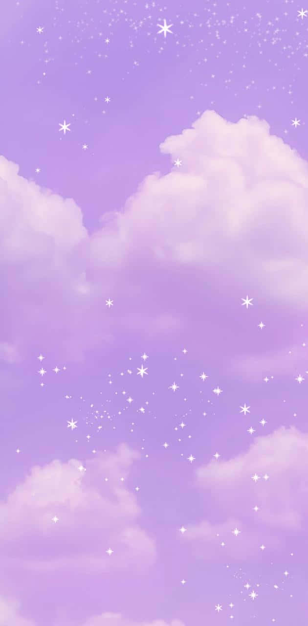 Soft And Delicate Clouds Aesthetic Purple Background