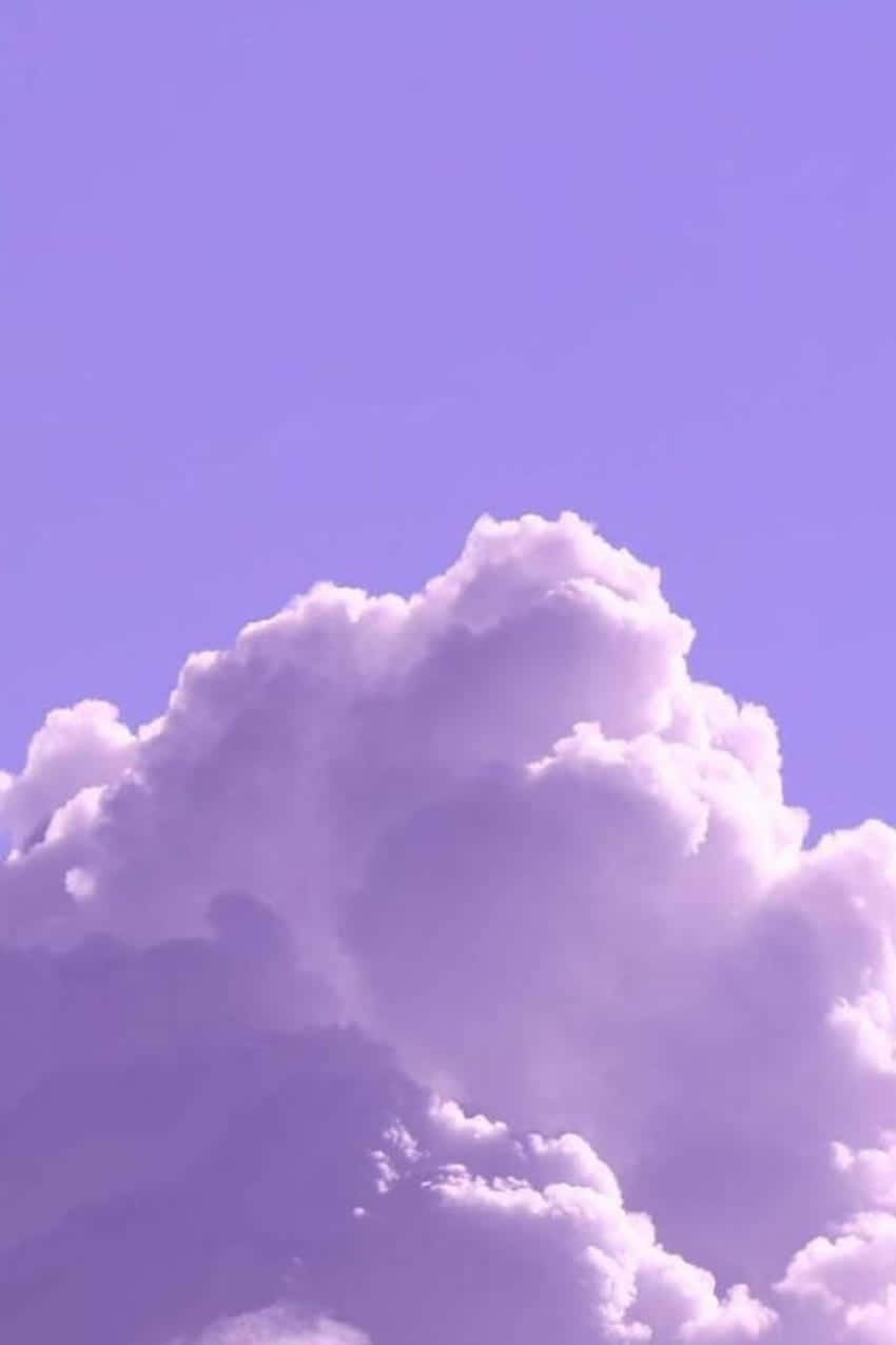 Fluffy Cloud Aesthetic Purple Background