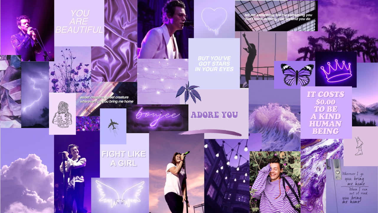 Empowered and Confident with Aesthetic Purple Baddie Wallpaper