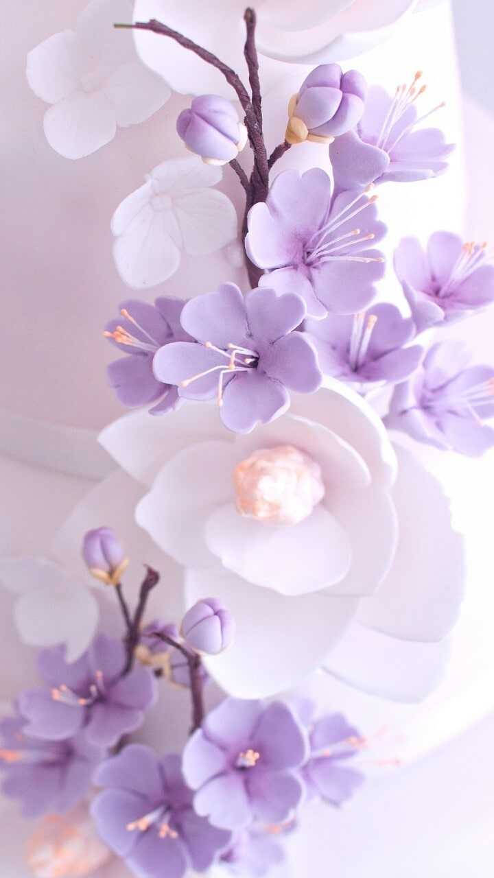 Aesthetic Purple Flower Photo Of Light Lilac Wallpaper