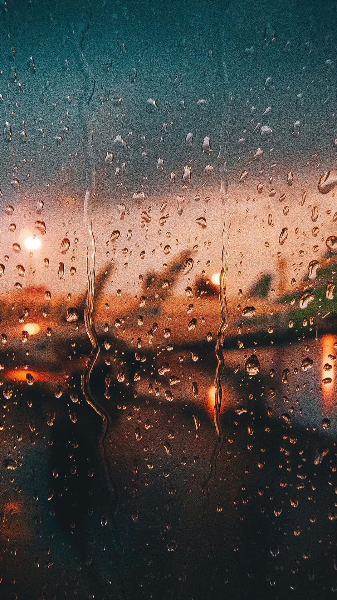 “Find solace in the sound of rain.” Wallpaper