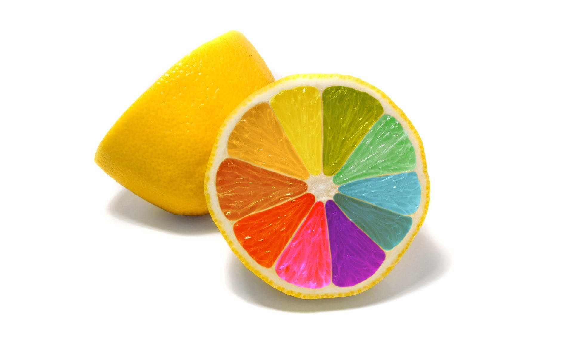 Aesthetic Rainbow Lemon Wallpaper