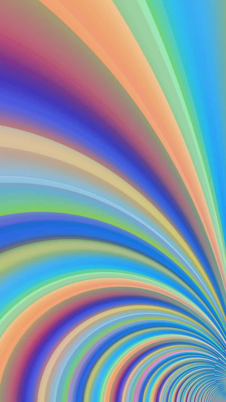 Severden I En Række Farver Med Aesthetic Rainbow Mobilbaggrund. Wallpaper
