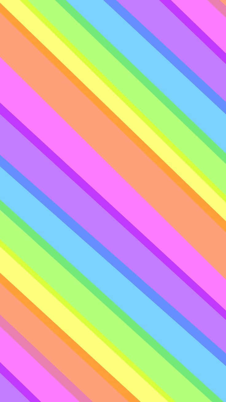 Diagonal Aesthetic Rainbow Mobile Wallpaper