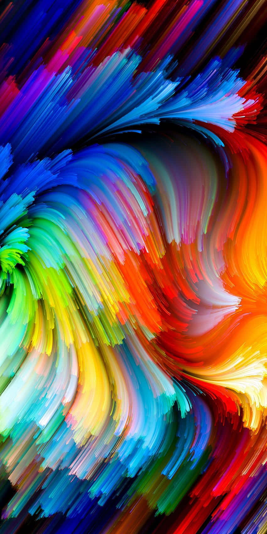 Aesthetic Rainbow Mobile With Swirls Wallpaper