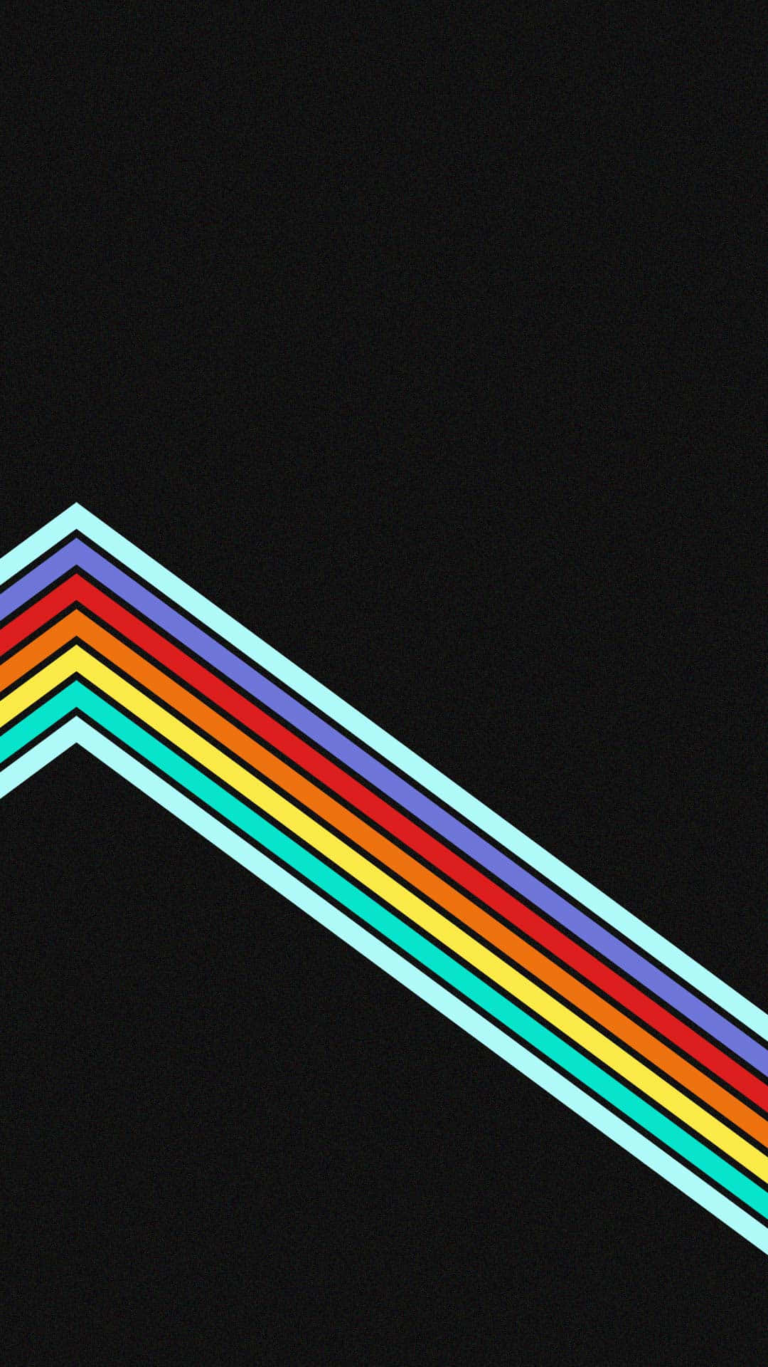 Einregenbogenfarbener Gestreifter Hintergrund Auf Schwarzem Hintergrund. Wallpaper