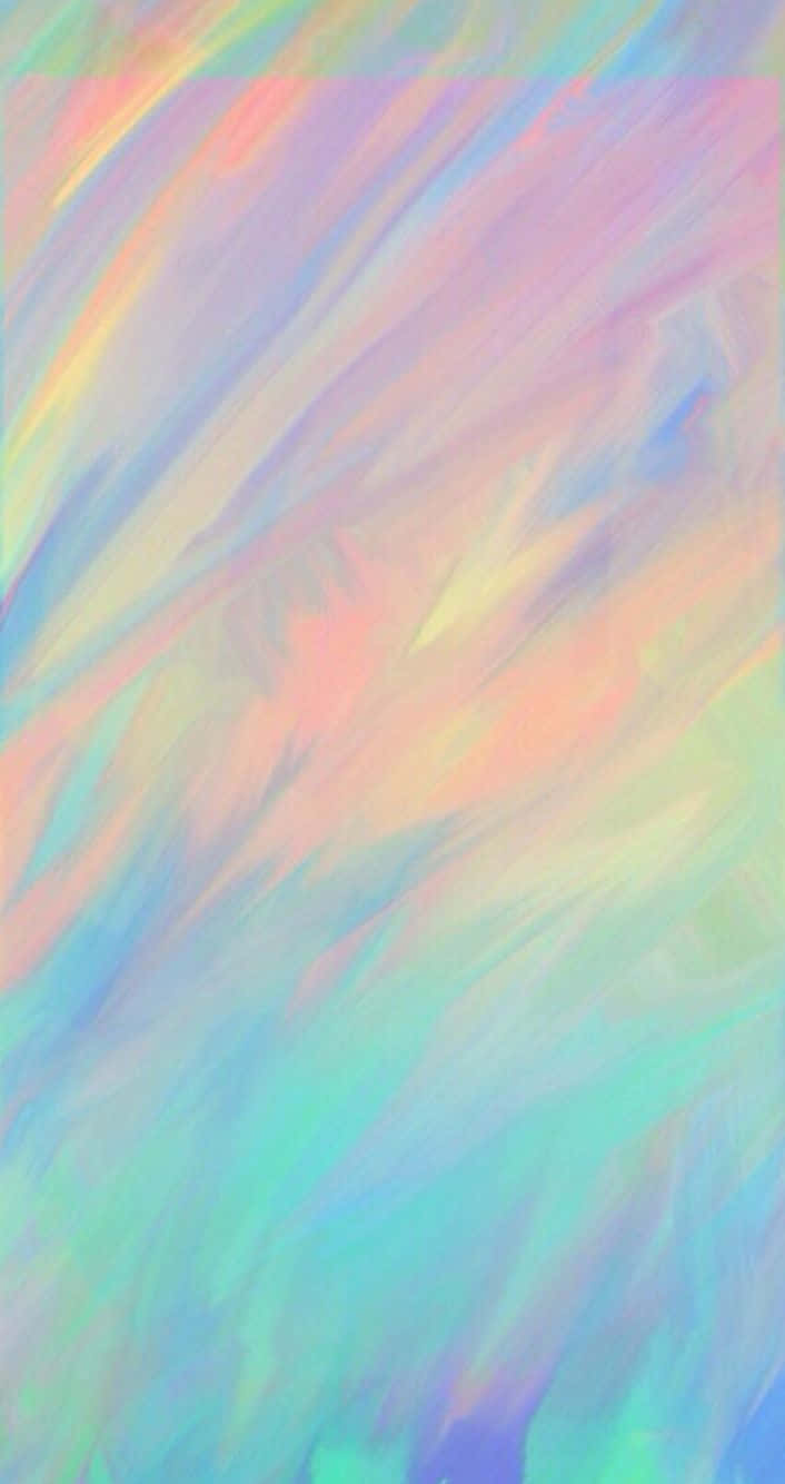 Enfärgstark Abstrakt Målning Med En Regnbåge Bakgrund Wallpaper