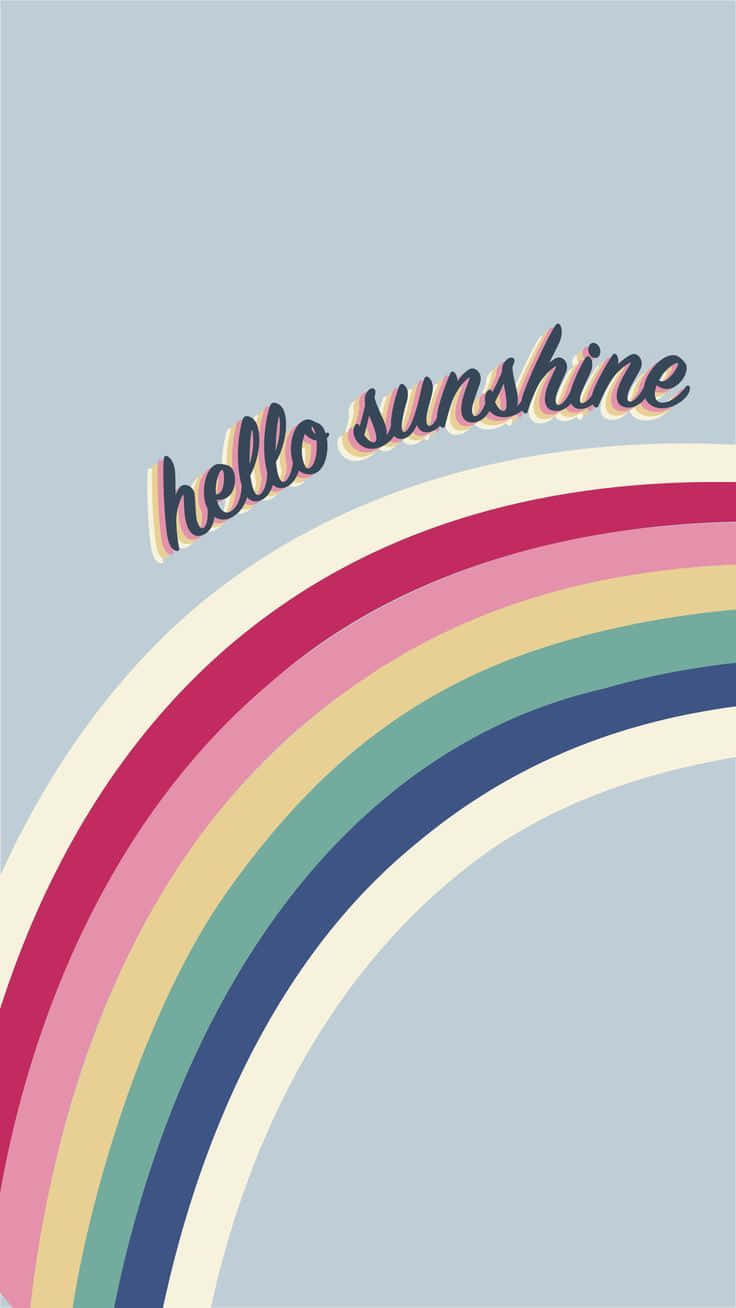 Oplås din kreativitet med et æstetisk regnbue-mobil baggrund. Wallpaper
