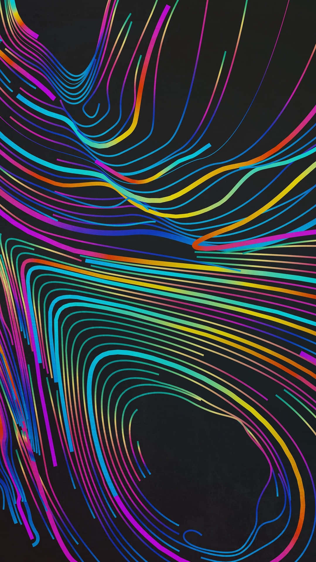 Outline With Aesthetic Rainbow Mobile Wallpaper