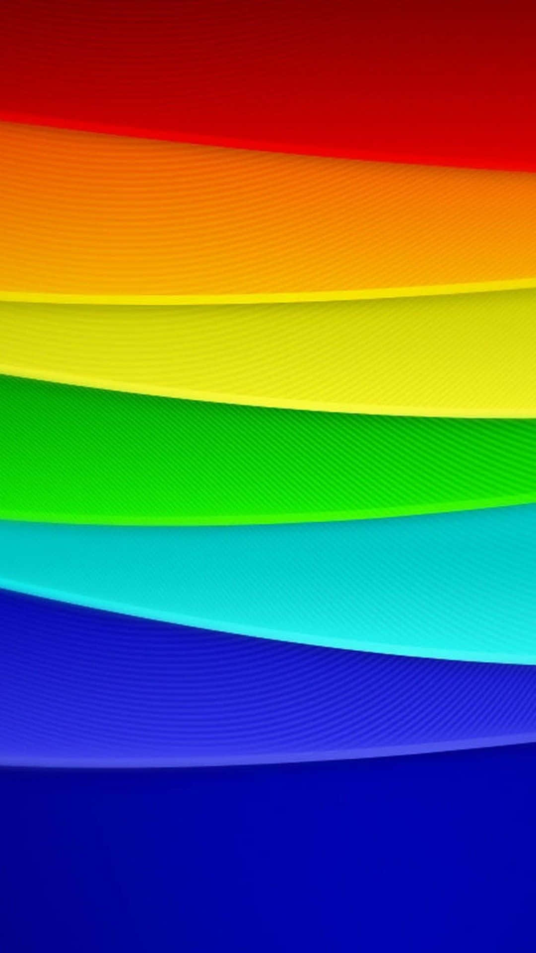 Aesthetic Rainbow Mobile With Triangular Stripes Wallpaper