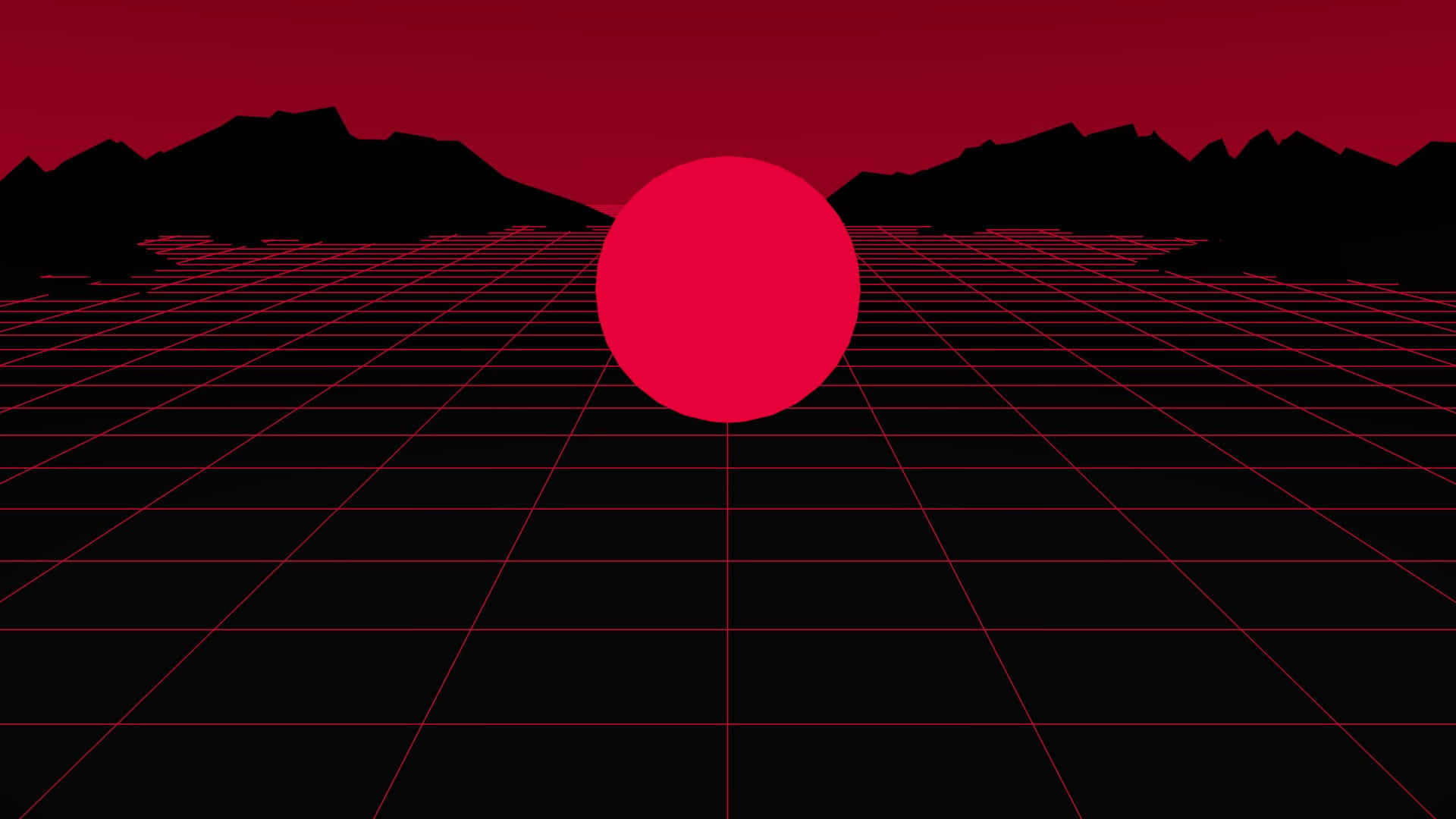 Retrowaveästhetik Rote Hintergrund