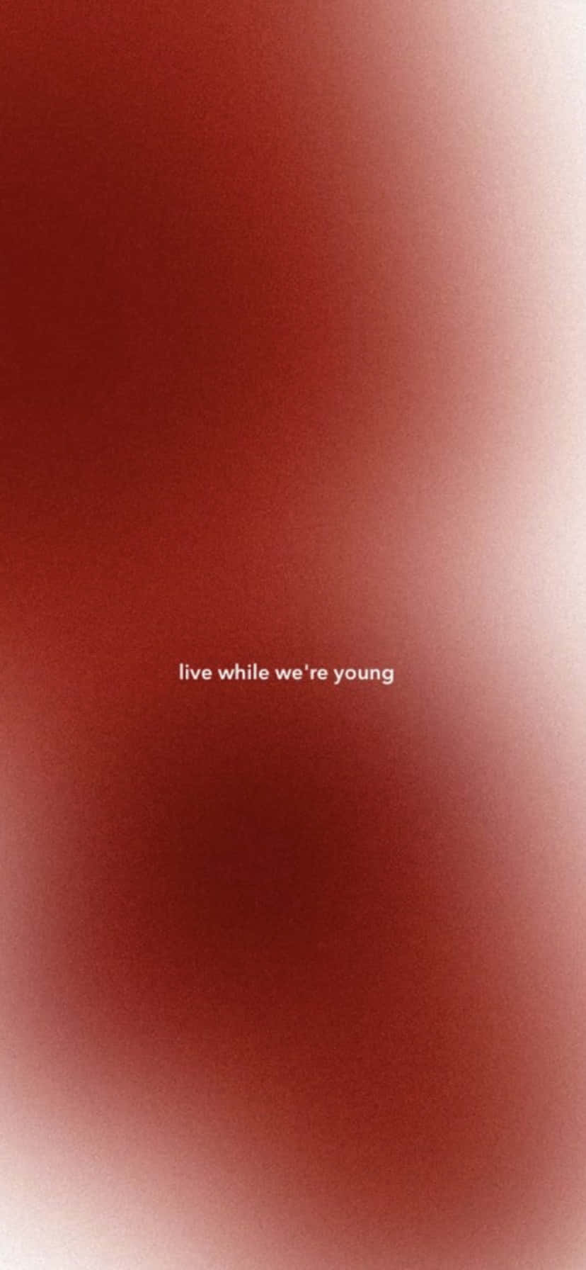Lev, mens vi er unge æstetisk rød baggrund