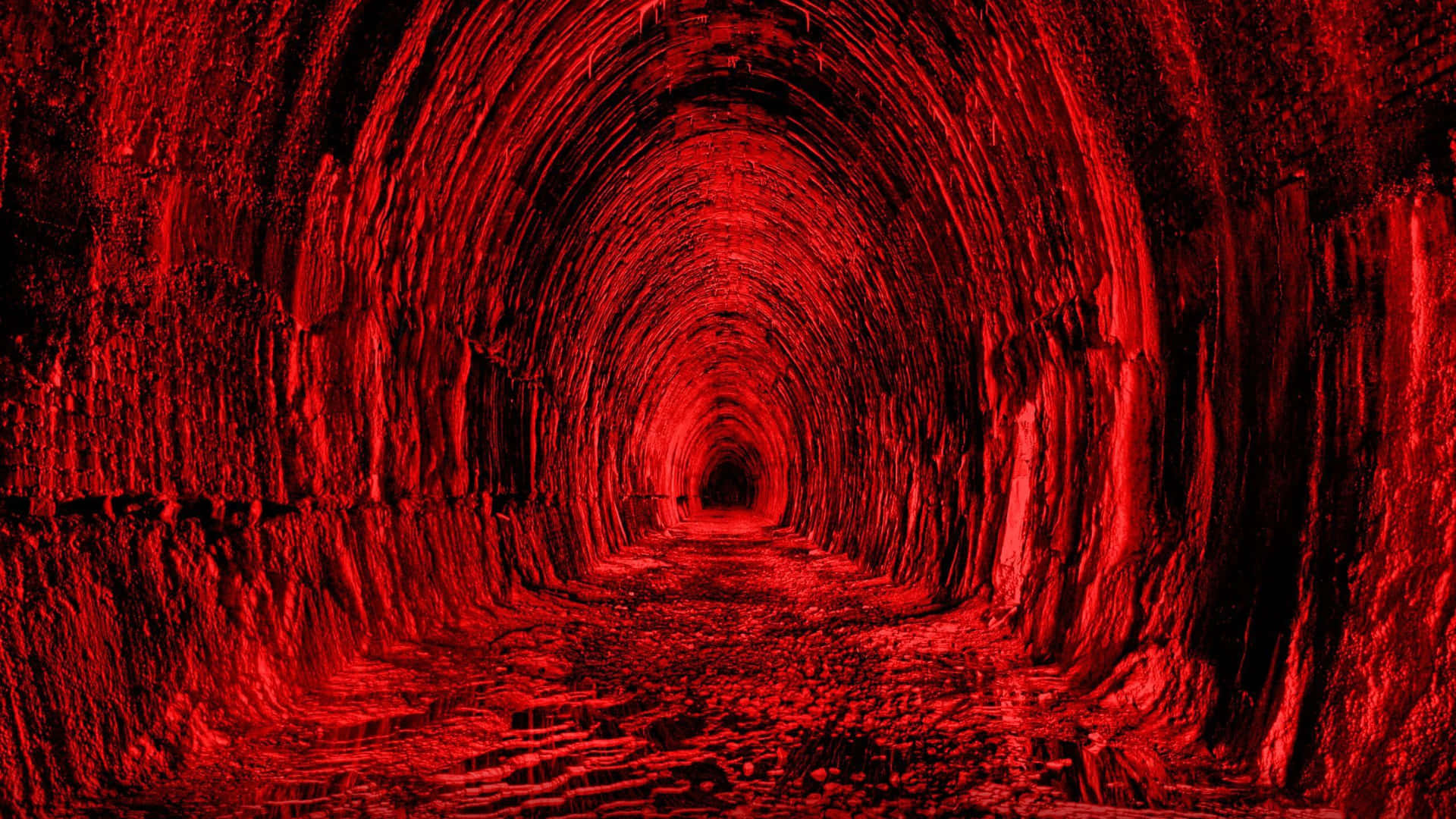 Aesthetic Red Tunnel Picture