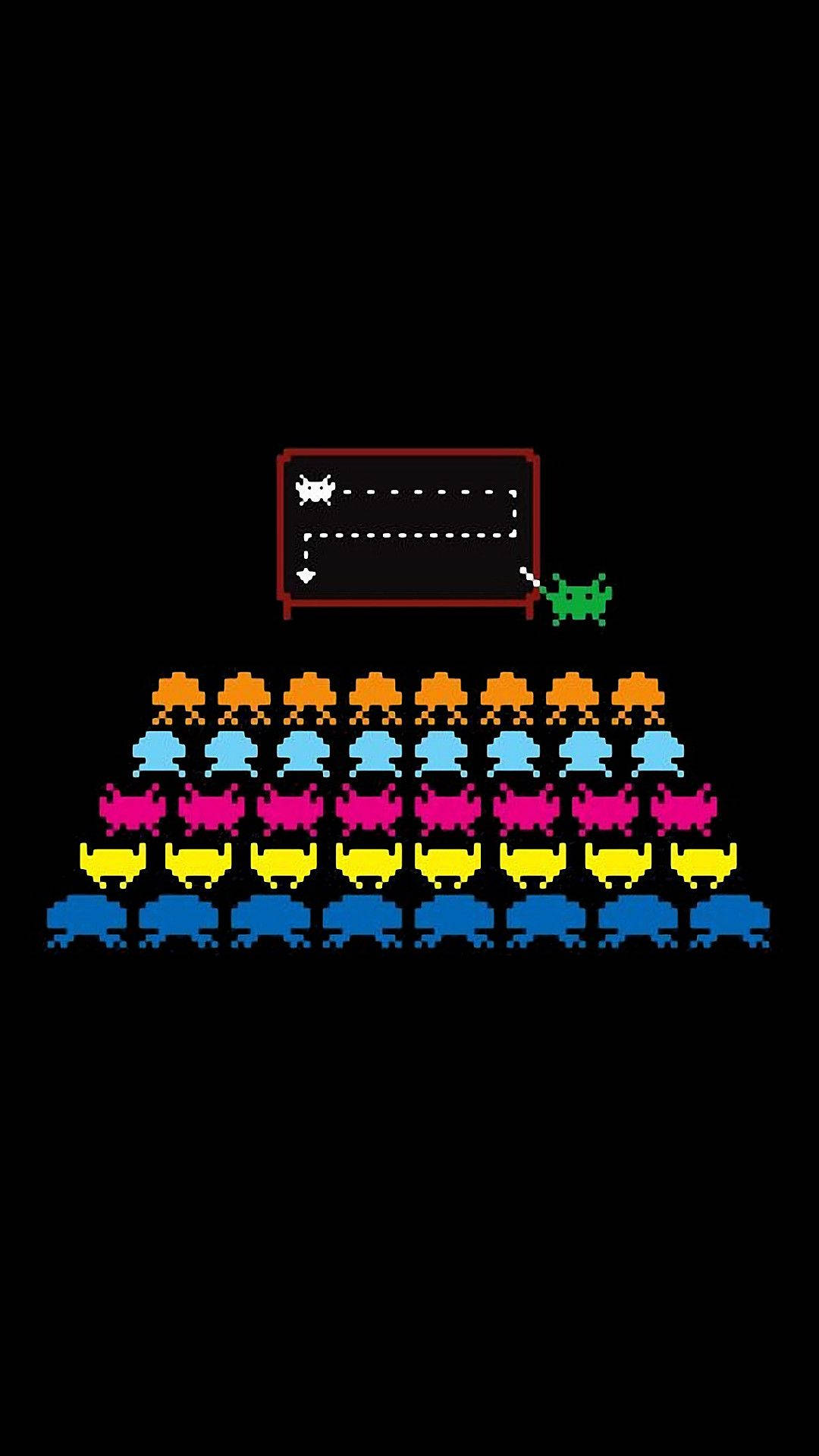 Aesthetic Retro Space Invaders