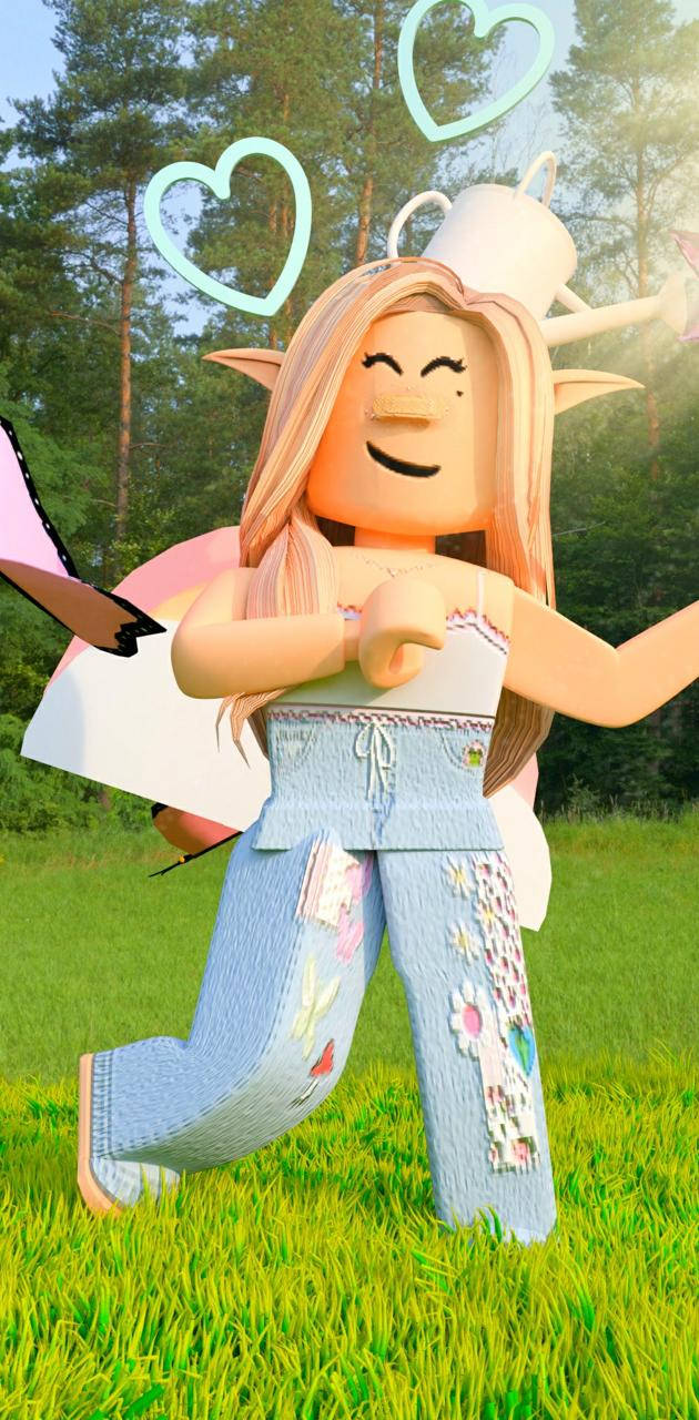 Aesthetic Roblox Girl On The Grass