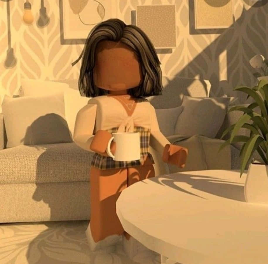 A Roblox avatar looking relaxed and stylish