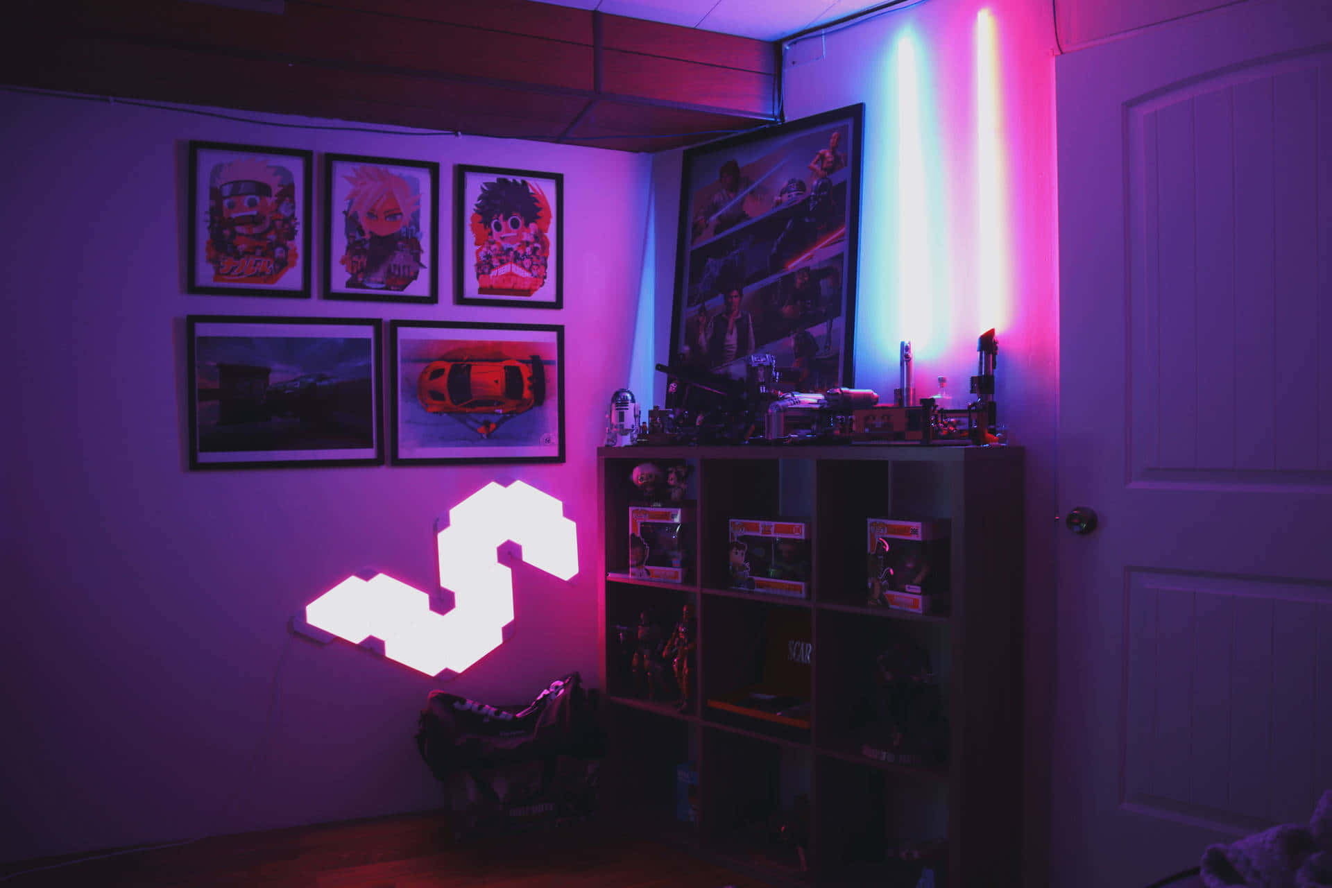 A Room With A Purple Light