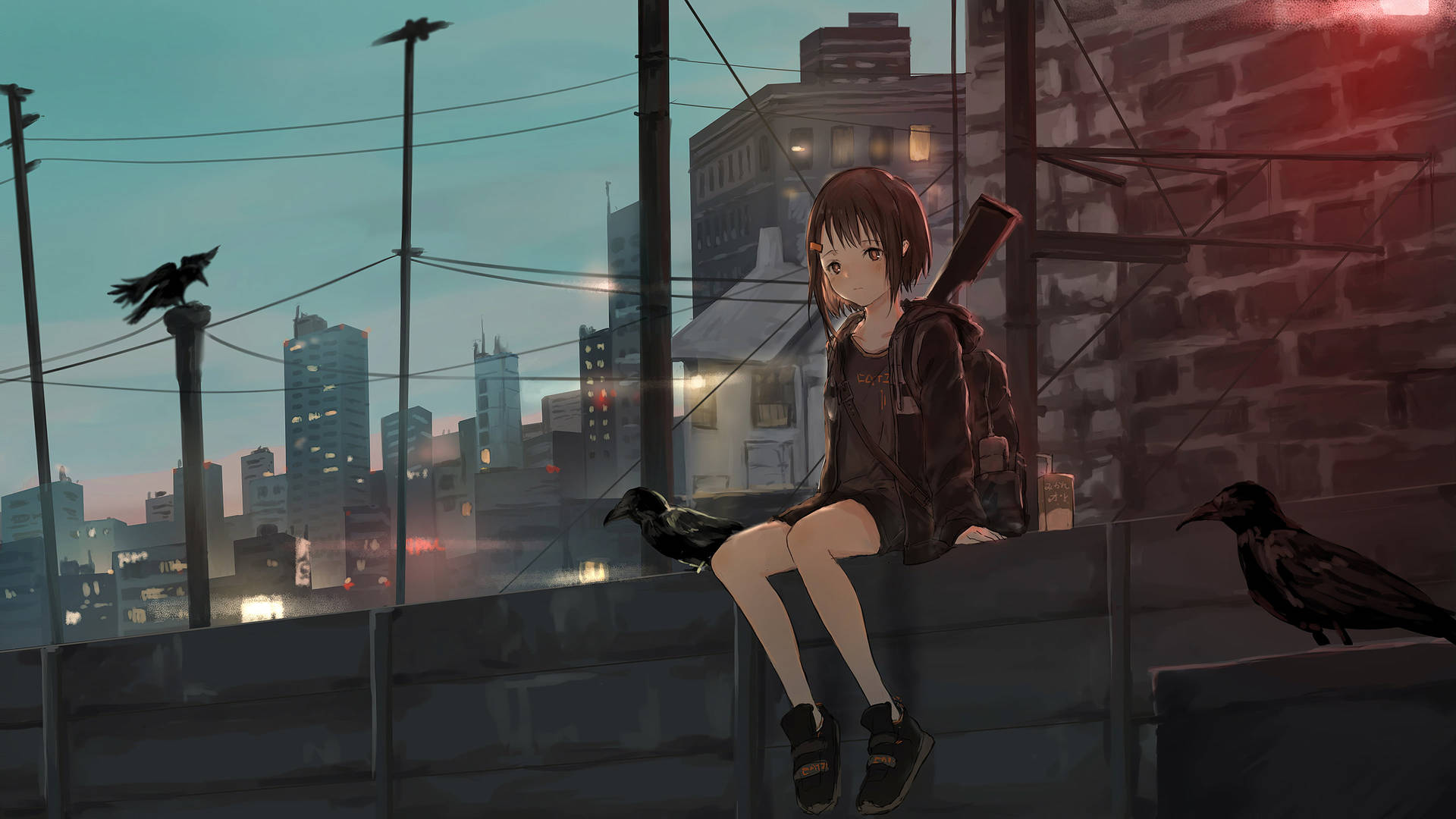 Aesthetic Sad Anime Girl Blac Crows