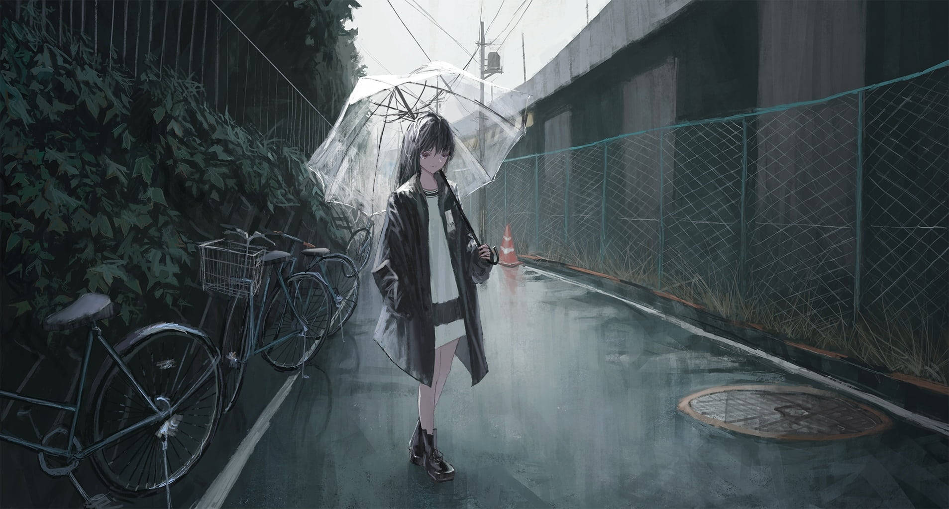 Aesthetic Sad Anime Girl Dark Empty Street