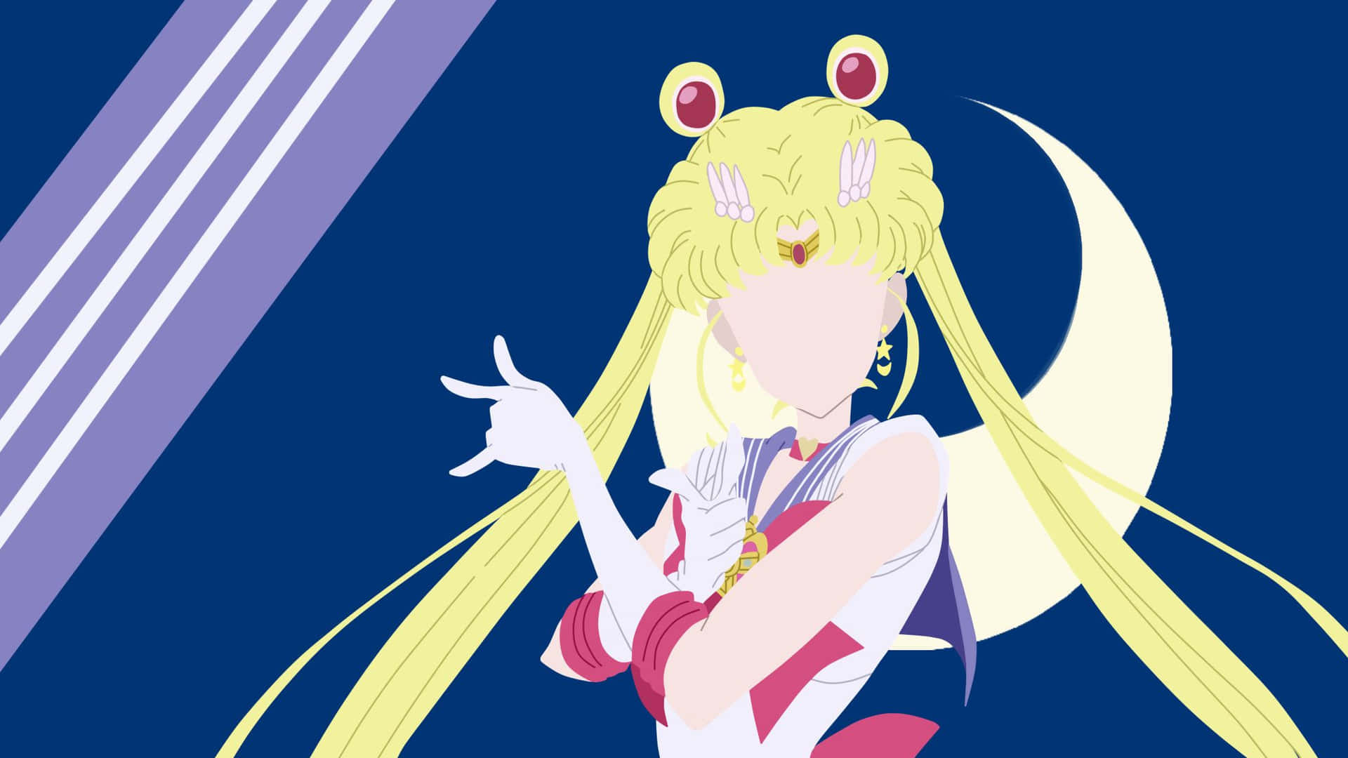 Beundre skønheden af æstetisk Sailor Moon Wallpaper