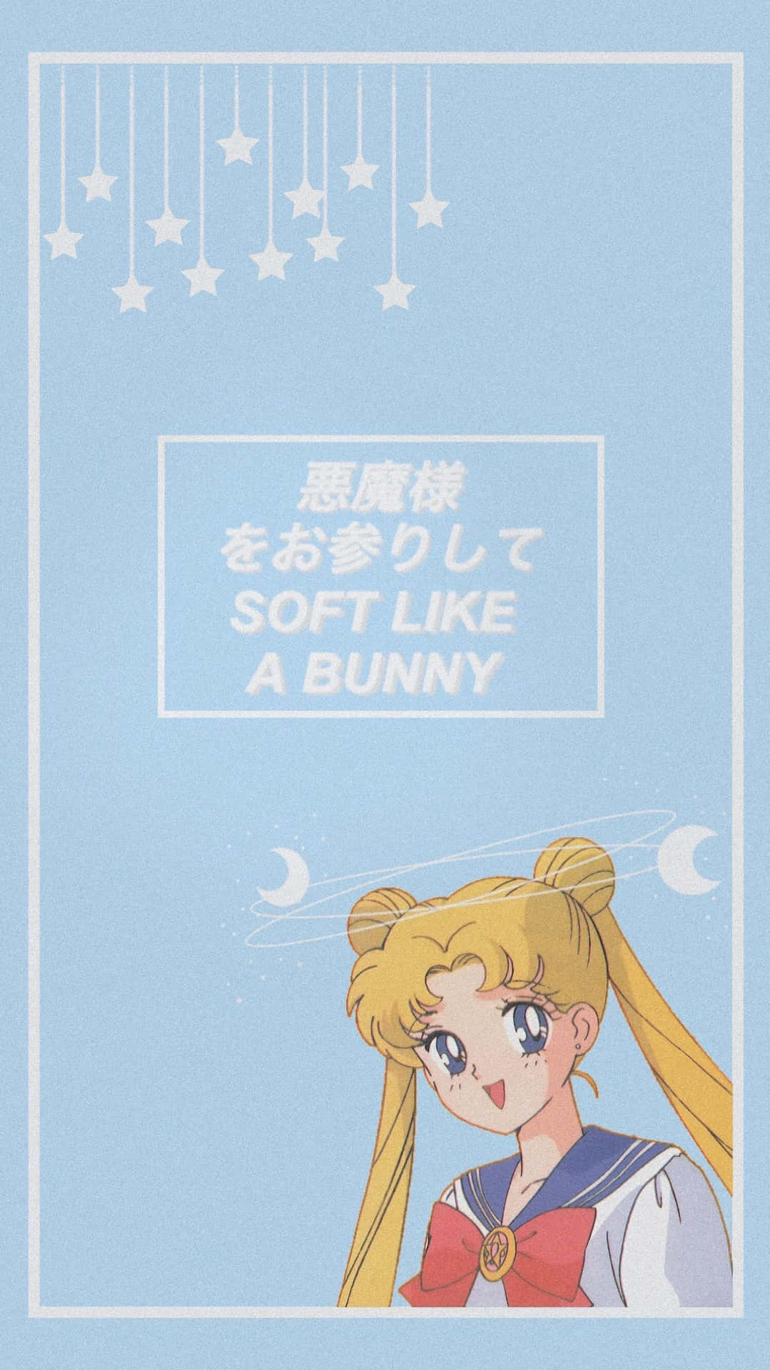 Aesthetic Sailor Moon Soft Like Bunny Blue Wallpaper