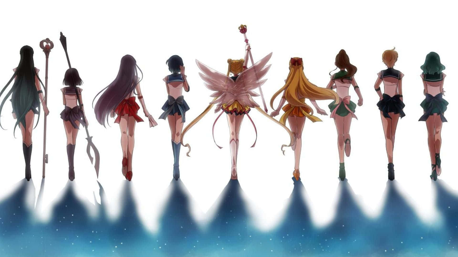 "Sailor Moon in her famous pose, beckoning us to join her in saving the world!" Wallpaper