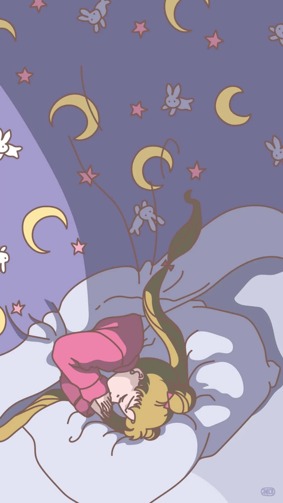 Ästhetischeschlafender Sailor Moon Wallpaper