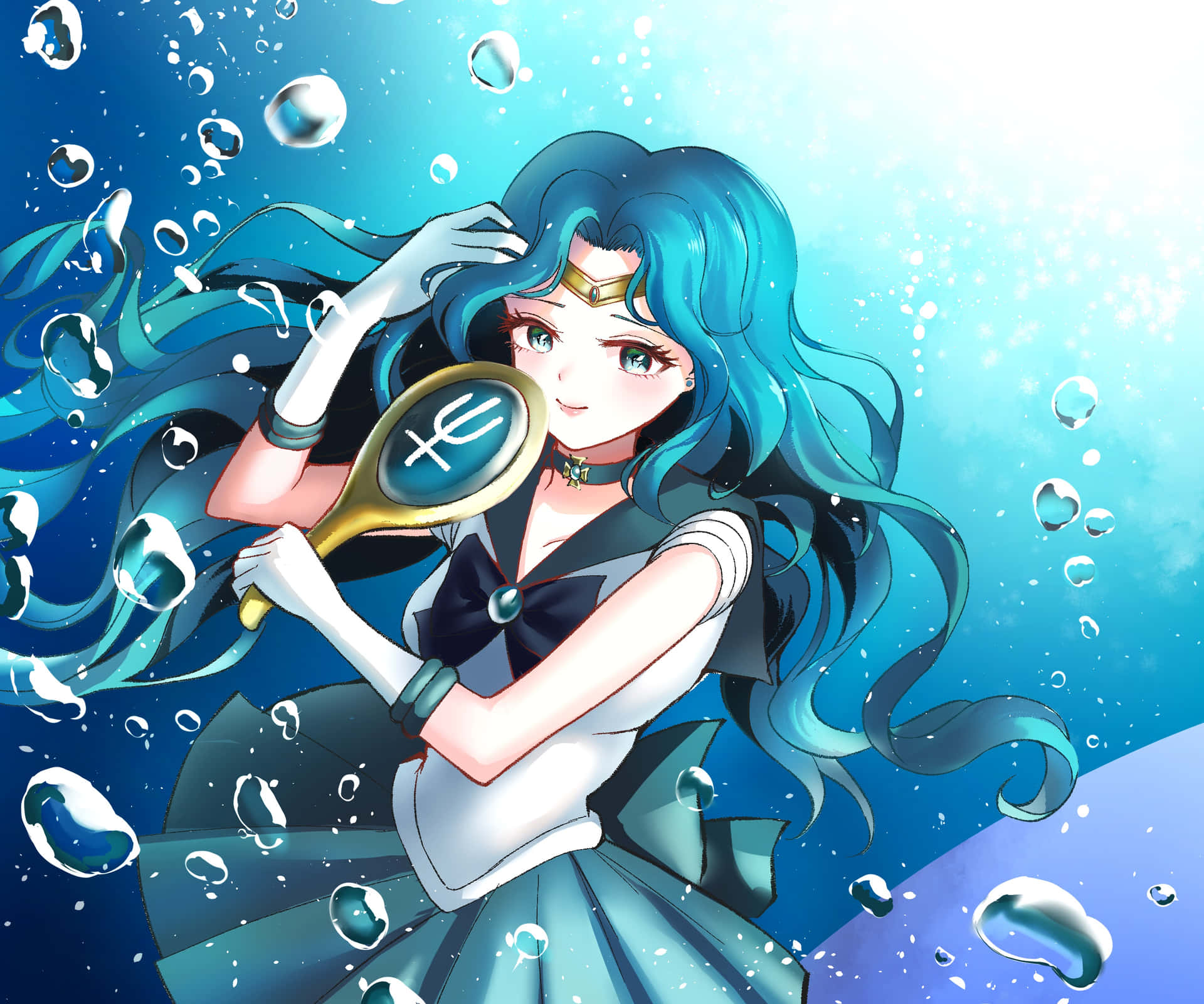 Æstetisk Sømand Neptune Sailor Moon PFP Wallpaper