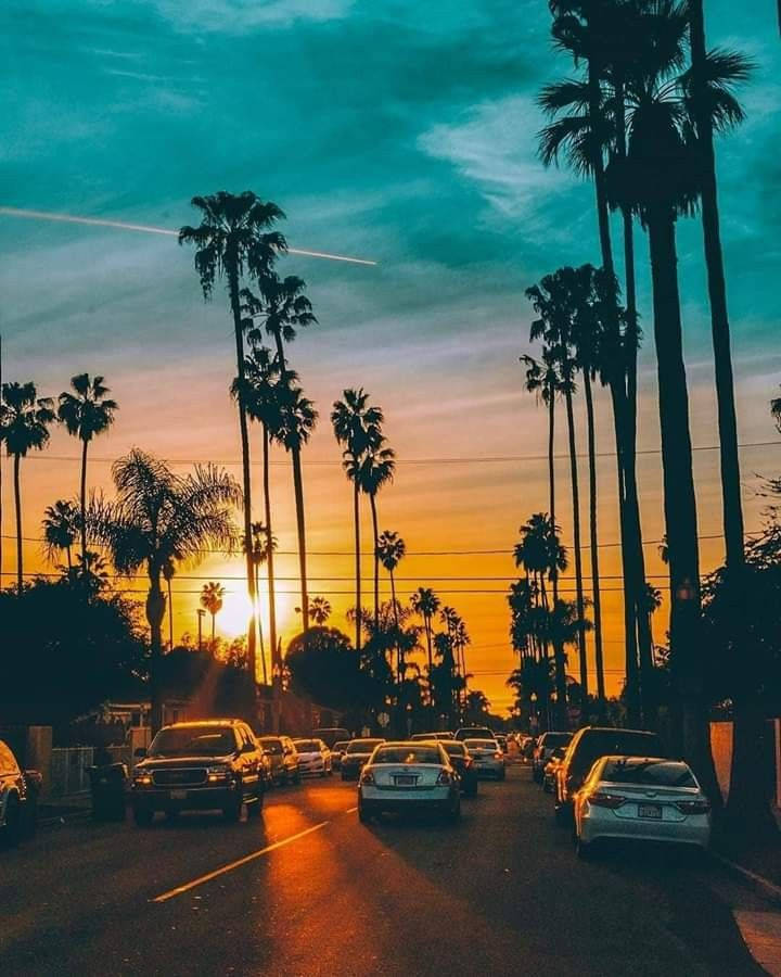 Sunset over Santa Ana Wallpaper