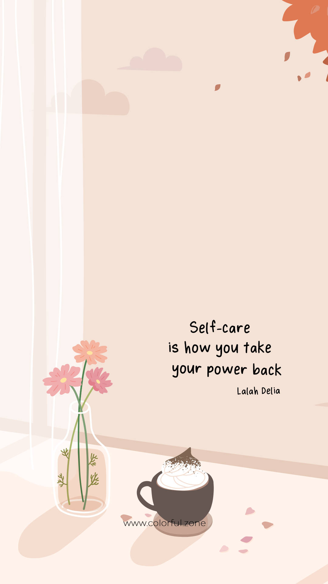 Aesthetic Self-care Cute Positive Quotes Wallpaper
