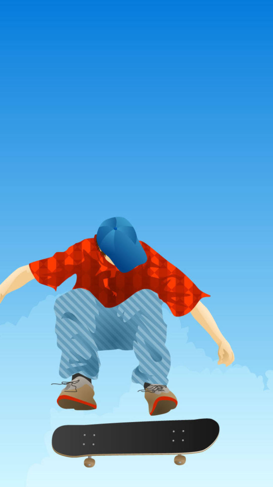Aesthetic Skater Boy Digital Illustration Wallpaper