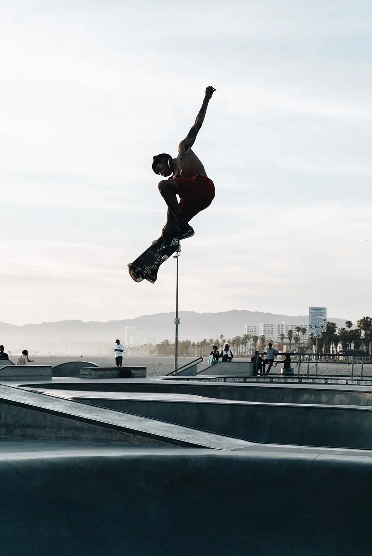 Aesthetic Skater Boy Midair Wallpaper