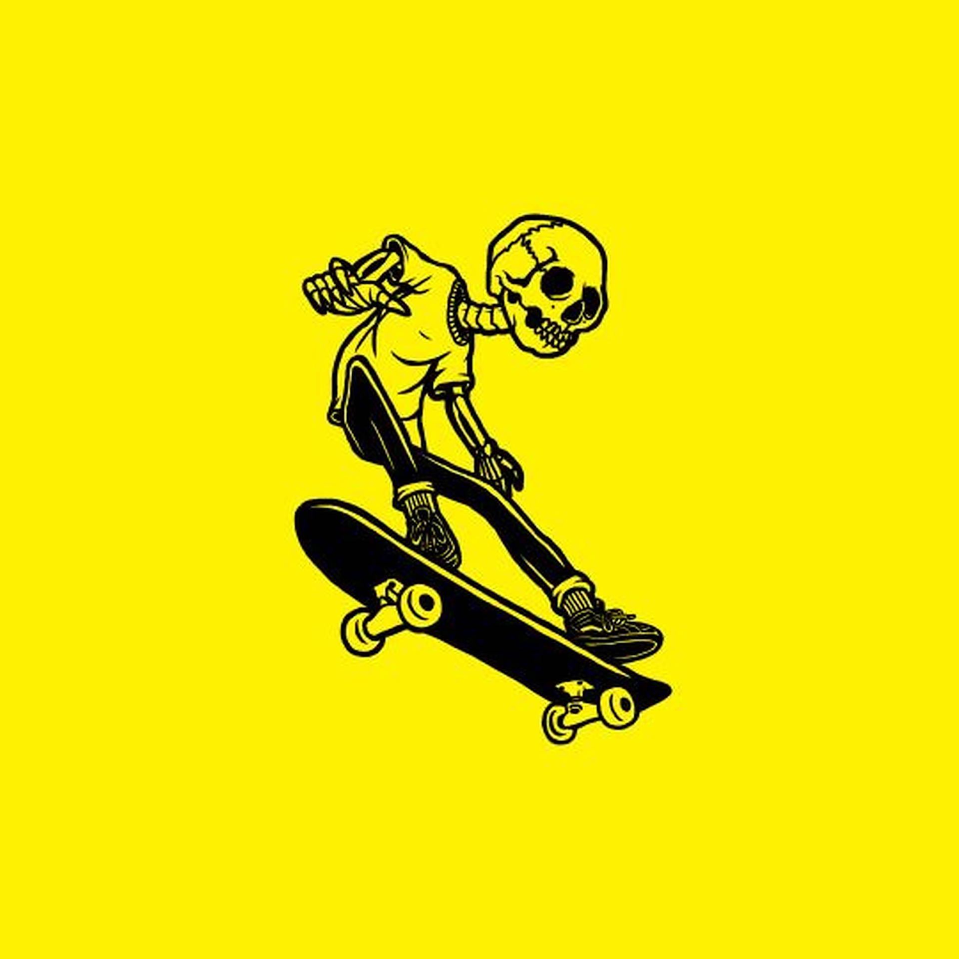 Aesthetic Skeleton Skater Boy Wallpaper