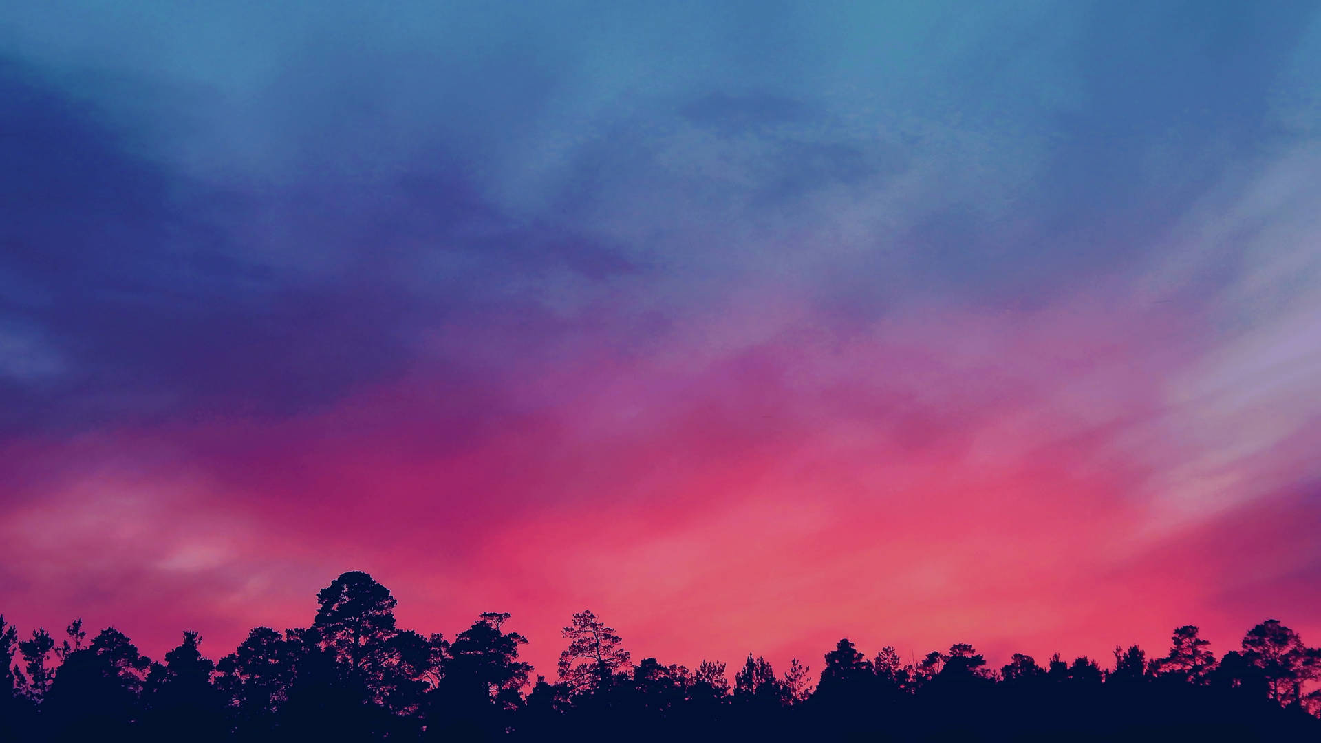 Aesthetic Sky In Pink And Blue Wallpaper