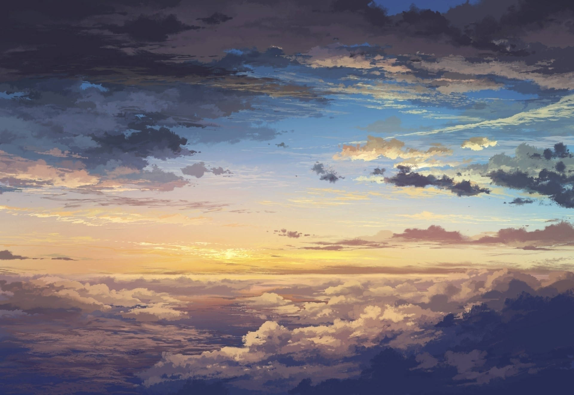 Aesthetic Sky Makoto Shinkai Film Wallpaper
