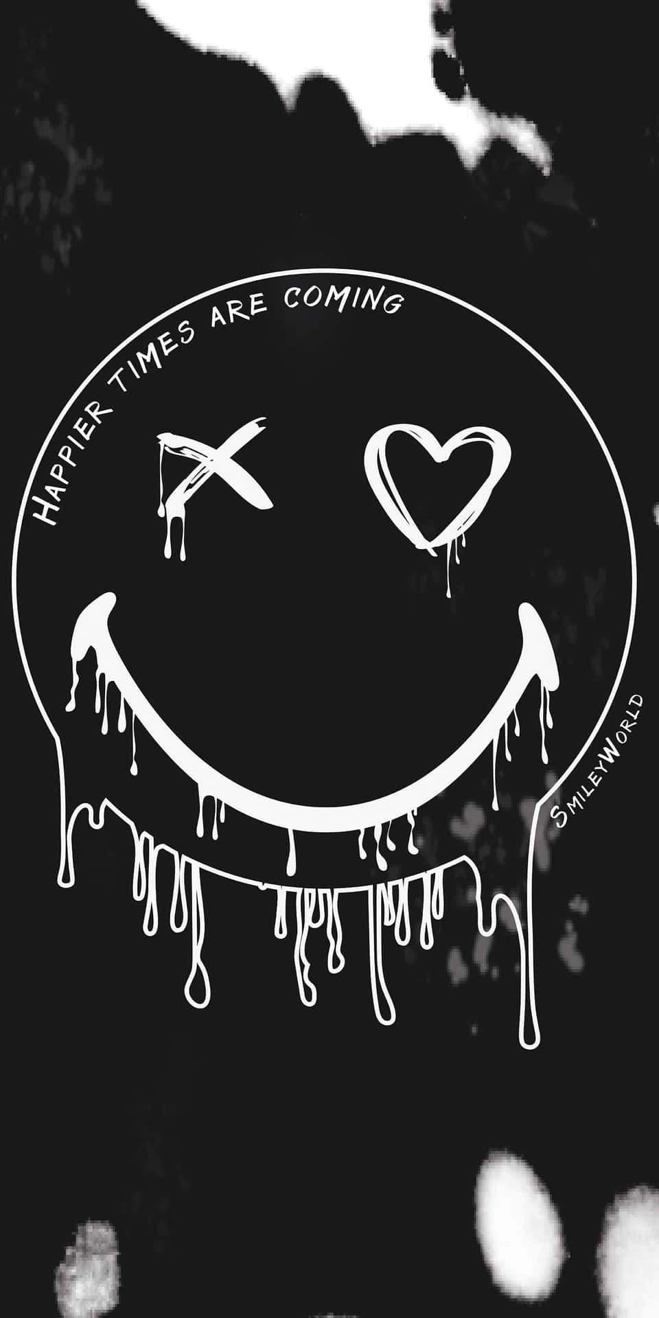 Aesthetic Smiley Face with a Retro Vibe Wallpaper