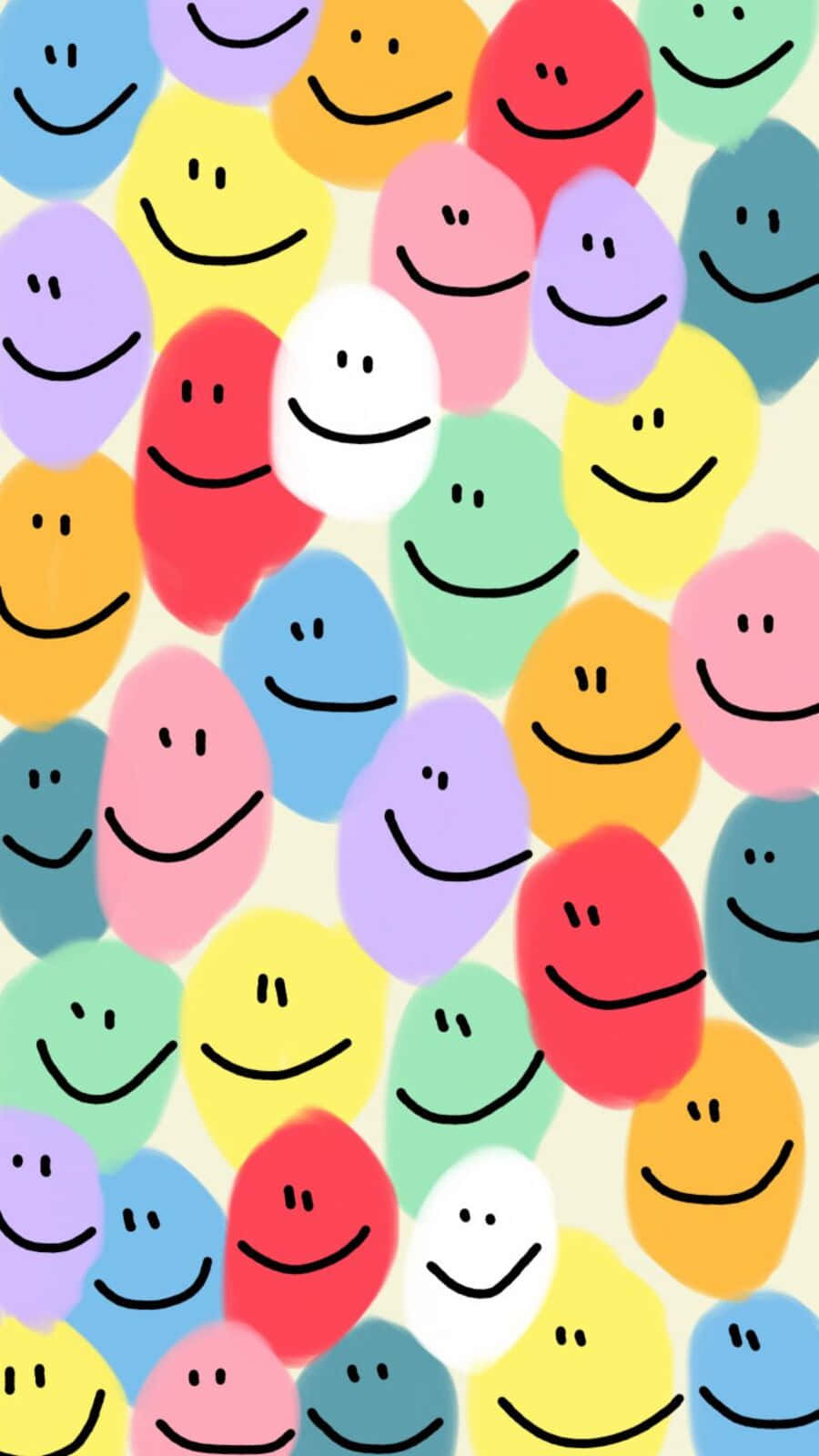 Vibrant Aesthetic Smiley Face Art Wallpaper