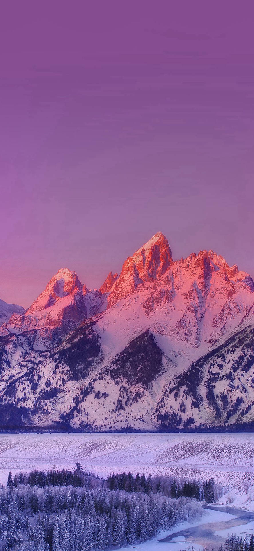 Aesthetic Snowy Mountain For IPhone Wallpaper