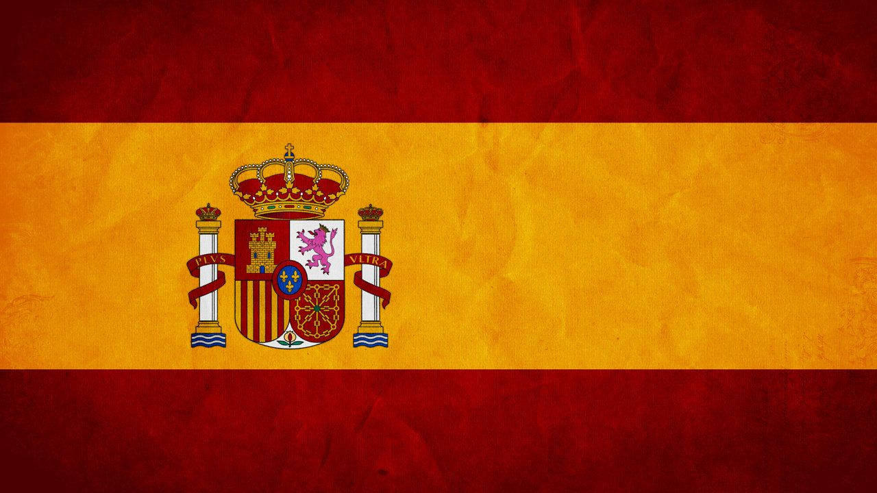 Arteestética Da Bandeira Da Espanha Com Efeito De Rugas. Papel de Parede