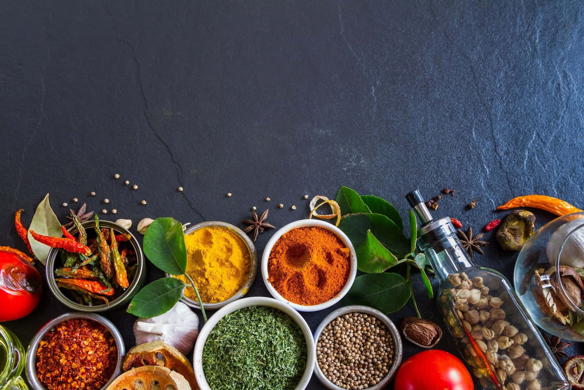 Aesthetic Spices Of Indian Food Wallpaper