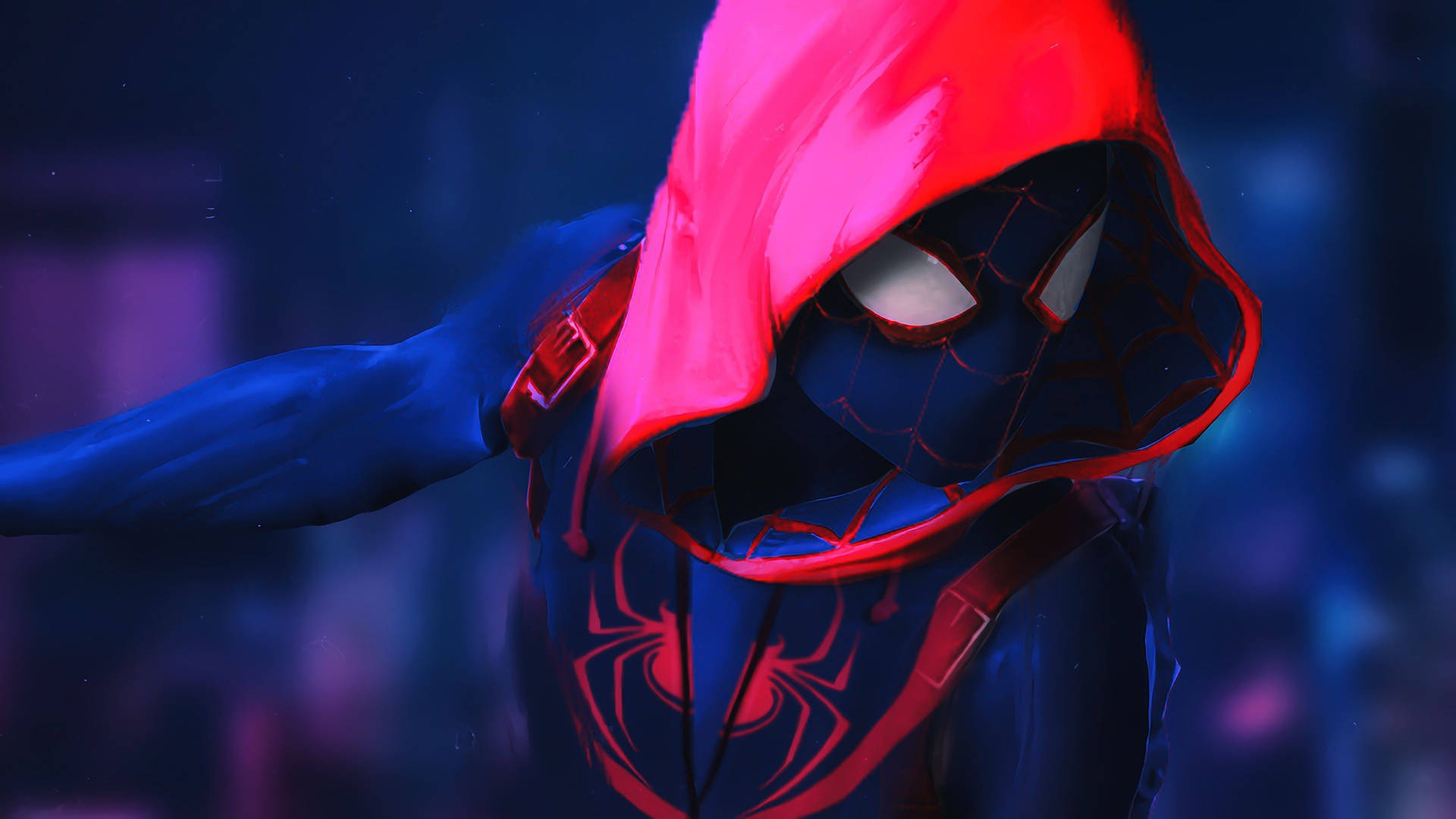 Aesthetic Spider Man Into The Spider Verse Art Background