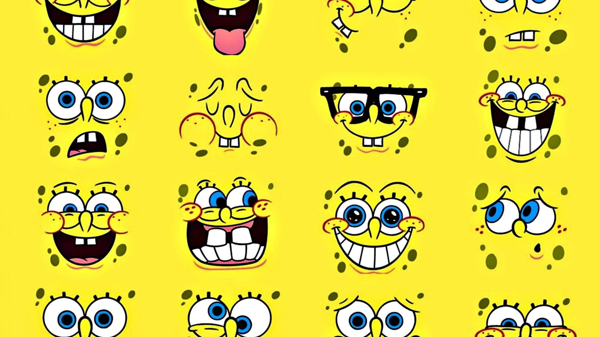 A funky and aesthetically pleasing wallpaper of Spongebob Squarepants