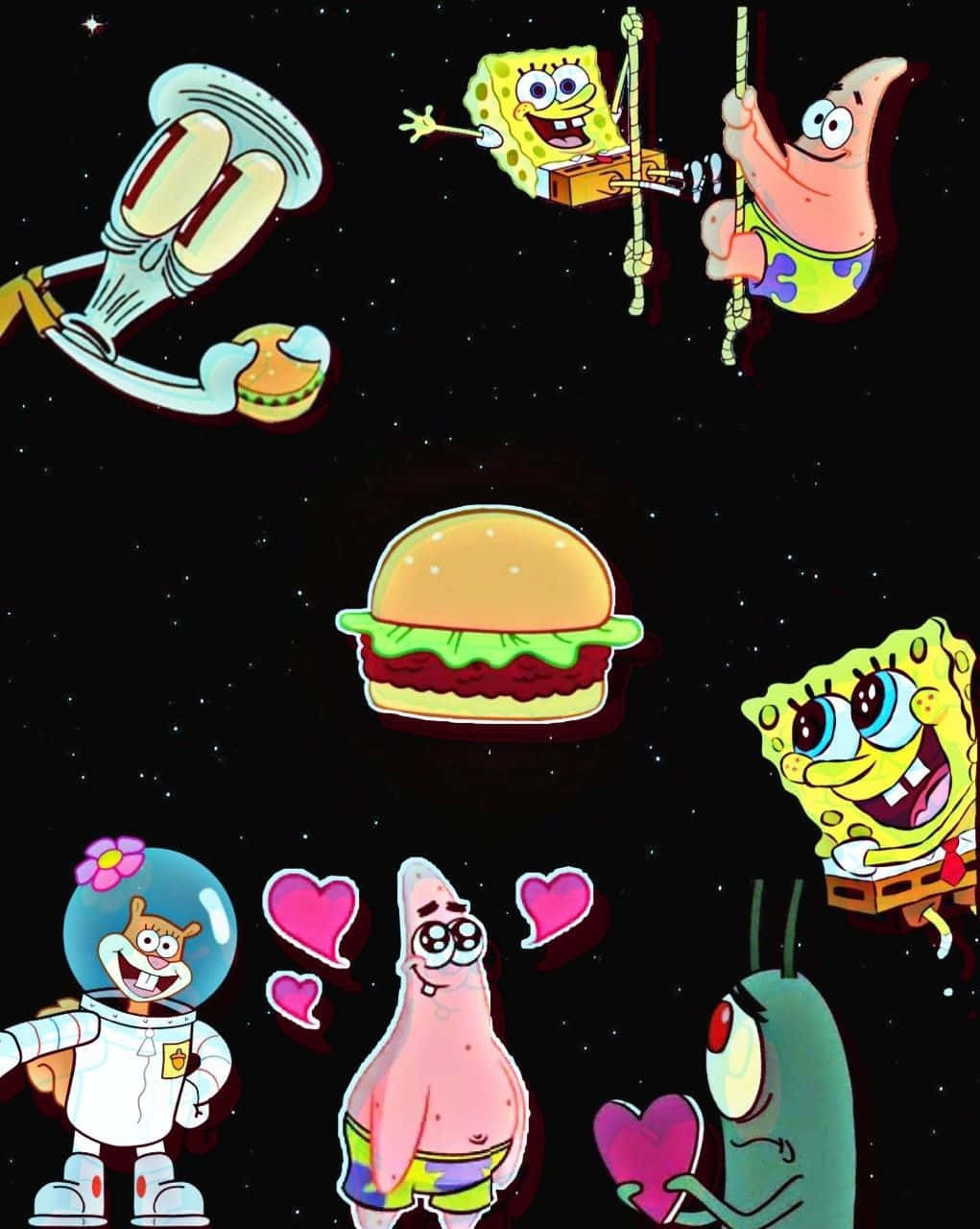 Spongebob Squarepants Burgers And Hearts