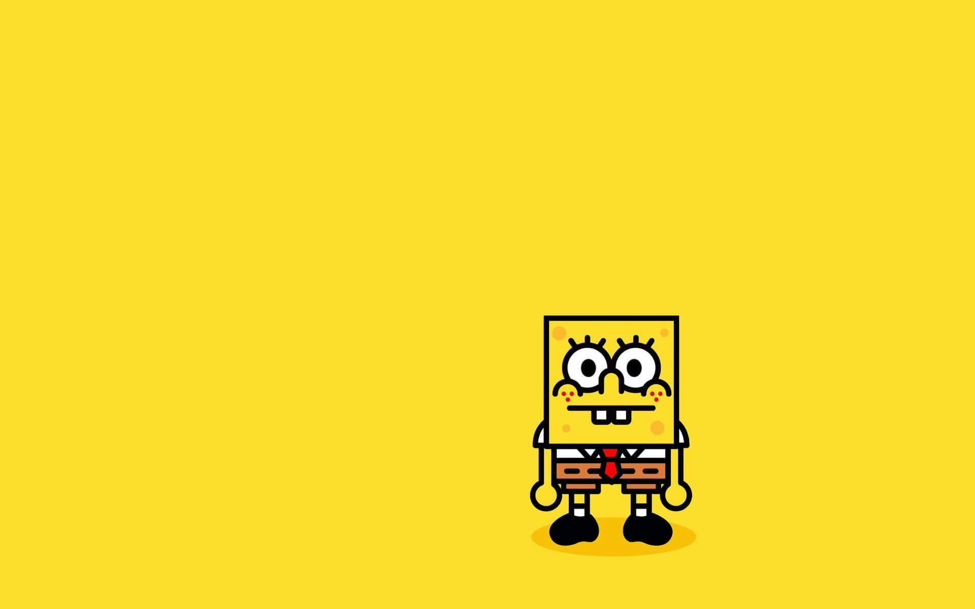 Minimalistischesästhetisches Spongebob-desktop-hintergrundbild Wallpaper