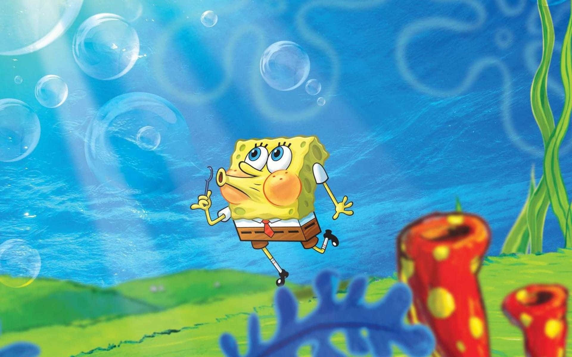 Æstetisk Spongebob Skrivebordsbobler Wallpaper