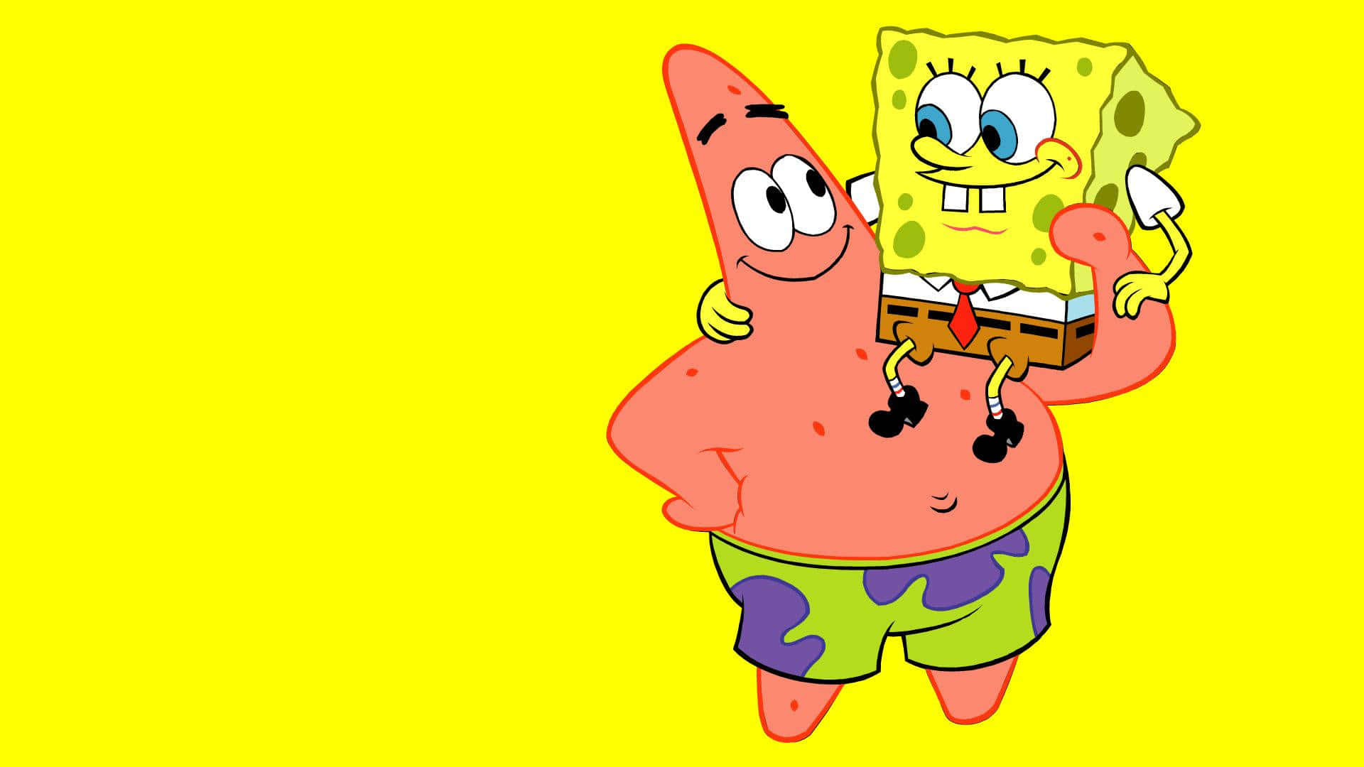 Patrick bærer æstetisk Spongebob skrivebordsbaggrund Wallpaper