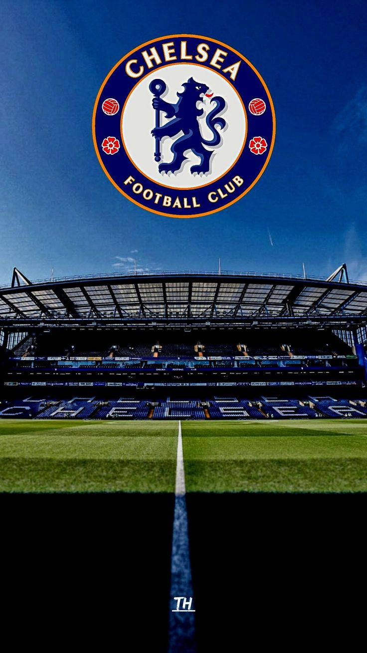 Aesthetic Stamford Bridge With Chelsea Logo Wallpaper