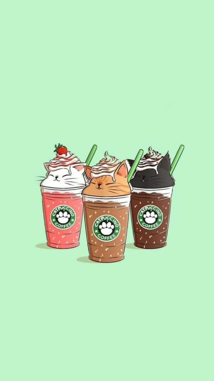 Disfrutade Una Hermosa Taza De Café De Starbucks. Fondo de pantalla